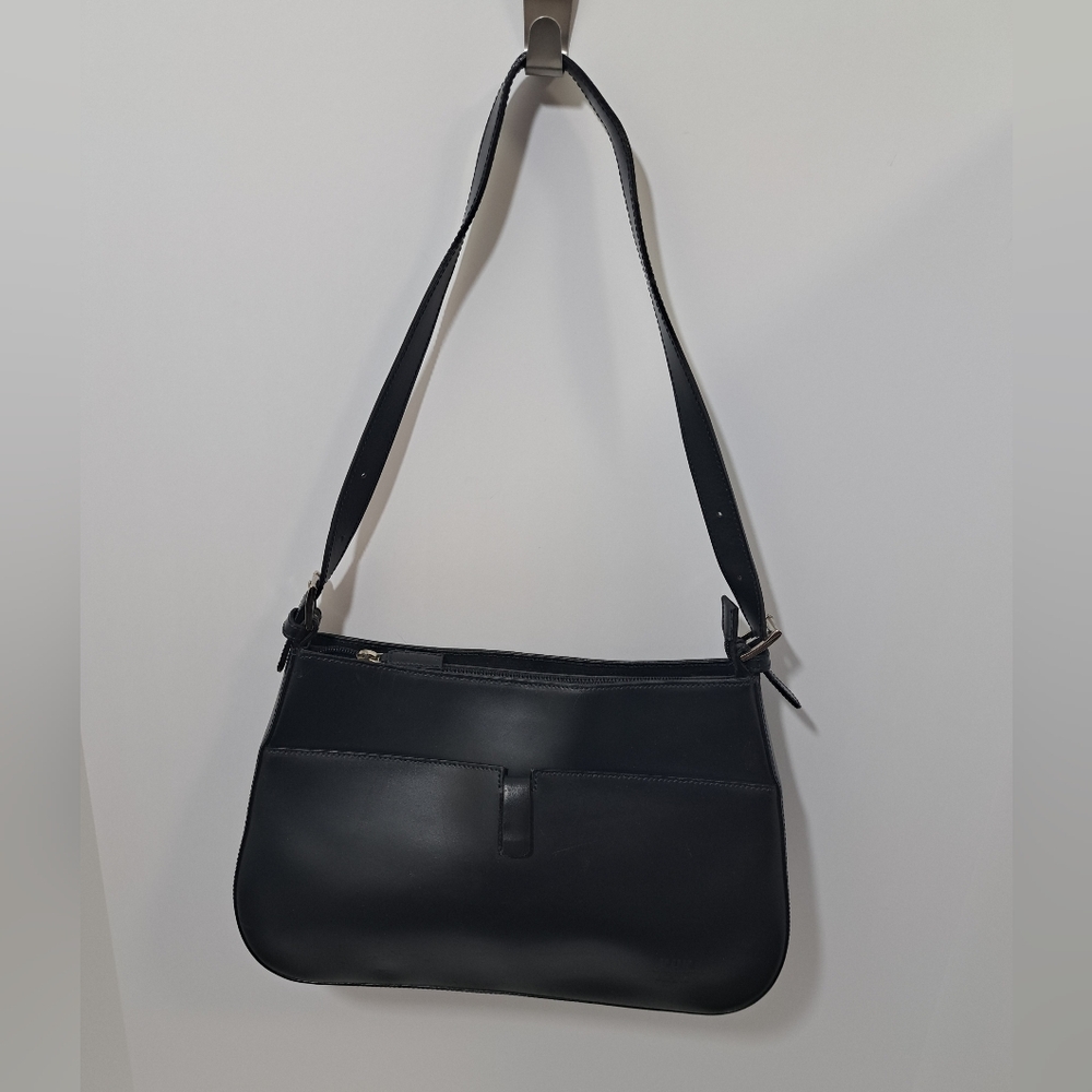 Les Copains Jean Leather Purse Shoulder Bag Navy